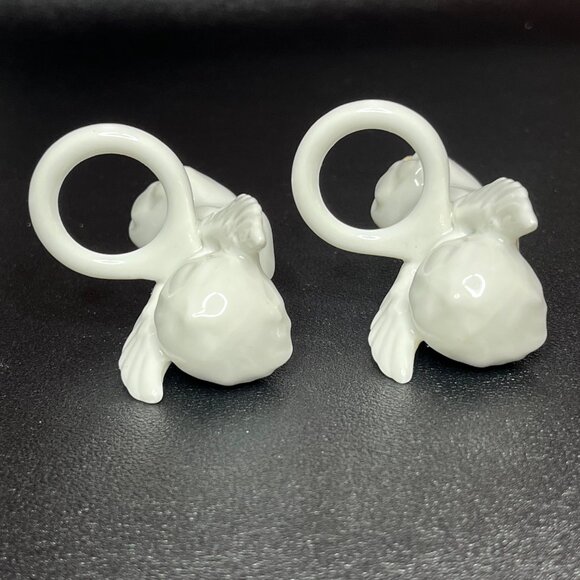 Biedermann White Porcelain Praying Angel Figurine Candle Holders - Picture 6 of 8